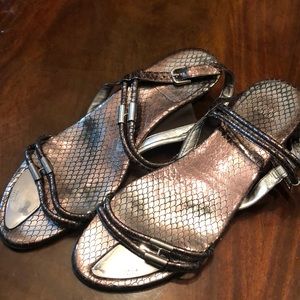 Stuart Weitzman gold sandals